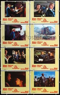 3t568 WILBY CONSPIRACY 8 lobby cards '75 Sidney Poitier, Michael Caine, Prunella Gee, Saeed Jaffrey