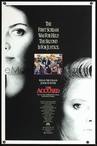 3u019 ACCUSED one-sheet poster '88 Jodie Foster, Kelly McGillis, the case that shocked a nation!