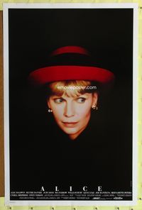 3u024 ALICE one-sheet poster '90 Woody Allen, cool headshot portrait of Mia Farrow by Brian Hamill!