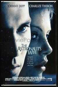 3u039 ASTRONAUT'S WIFE DS one-sheet poster '99 close-up images of Johnny Depp, Charlize Theron!