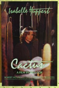 3u080 CACTUS one-sheet movie poster '86 great image of Isabelle Huppert in huge cactus patch!
