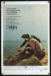 3u085 CHARLY one-sheet '68 super low IQ Cliff Robertson is turned into a genius and back again!