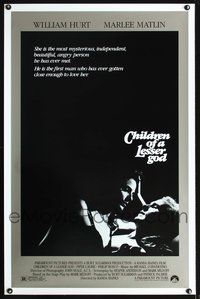 3u087 CHILDREN OF A LESSER GOD one-sheet movie poster '86 John Hurt, Piper Laurie, Marlee Matlin