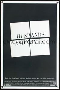 3u247 HUSBANDS & WIVES DS one-sheet poster '92 Woody Allen, Mia Farrow, Liam Neeson, cool design!