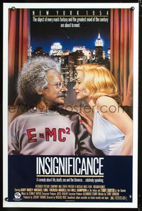 3u258 INSIGNIFICANCE one-sheet poster '85 Nicolas Roeg, wacky art of Marilyn & Einstein by B.D. Fox!
