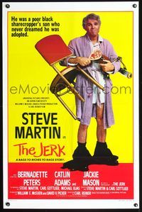 3u265 JERK style B int'l 1sh '79 Steve Martin is the son of a poor black sharecropper, great image!