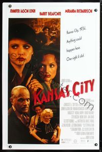 3u271 KANSAS CITY one-sheet poster '96 Altman, cool images of sexy Jennifer Jason Leigh & cast!