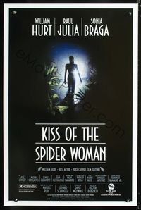 3u283 KISS OF THE SPIDER WOMAN color style one-sheet '85 Sonia Braga, William Hurt, Raul Julia