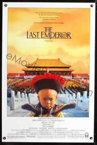 3u292 LAST EMPEROR one-sheet '87 Bernardo Bertolucci epic, great image of young emperor w/army!