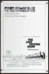 3u294 LAST PICTURE SHOW one-sheet '71 Peter Bogdanovich, Jeff Bridges, Ellen Burstyn, Tim Bottoms