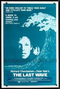 3u295 LAST WAVE one-sheet poster '77 Peter Weir cult classic, Richard Chamberlain in wave image!
