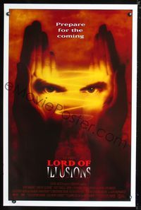 3u308 LORD OF ILLUSIONS int'l one-sheet poster '95 Clive Barker, Scott Bakula, spooky horror image!
