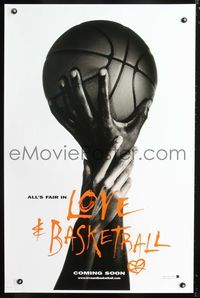3u310 LOVE & BASKETBALL teaser one-sheet '00 Gina Prince-Bythewood, great black & white image!