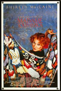 3u321 MADAME SOUSATZKA one-sheet '88 John Schlesinger, cool photo of Shirley MacLaine w/shawl!