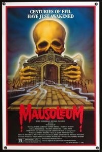 3u340 MAUSOLEUM one-sheet poster '83 Marjoe Gortner, Bobbie Bresee, cool skeleton horror artwork!