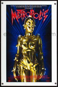 3u345 METROPOLIS int'l 1sh R84 Fritz Lang classic, Girogio Moroder, art of female robot by Nikosey!