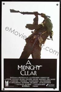 3u349 MIDNIGHT CLEAR one-sheet movie poster '92 Gary Sinise, Ethan Hawke, great battle image!