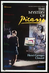 3u375 MYSTERY OF PICASSO one-sheet poster R86 Le Mystere Picasso, Henri-Georges Clouzot & Pablo!