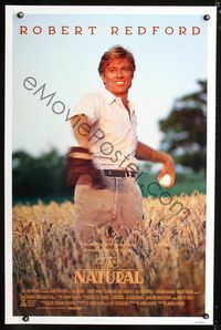 3u387 NATURAL int'l throwing style one-sheet poster '84 Robert Redford, Barry Levinson, baseball!