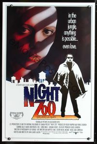 3u394 NIGHT ZOO one-sheet poster '87 Un zoo la nuit, great image of sexy girl in Canadian thriller!
