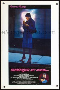 3u472 REMEMBER MY NAME one-sheet R79 Alan Rudolph, cool art of smoking Geraldine Chaplin, Perkins!