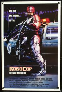 3u479 ROBOCOP one-sheet '87 Paul Verhoeven classic, Peter Weller is part man, part machine, all cop!