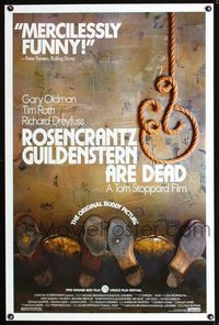 3u488 ROSENCRANTZ & GUILDENSTERN ARE DEAD one-sheet '90 Gary Oldman, Tim Roth, Dreyfuss, cool image!