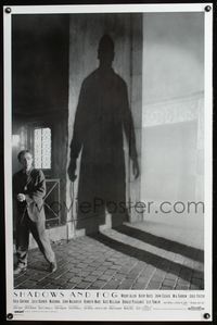 3u515 SHADOWS & FOG one-sheet poster '92 cool photographic image of Woody Allen by Brian Hamill!