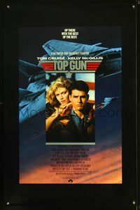 3u599 TOP GUN one-sheet poster '86 great image of Tom Cruise & Kelly McGillis, Navy fighter jets!