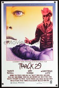 3u605 TRACK 29 one-sheet poster '88 Nicholas Roeg, cool image of Gary Oldman, sexy Theresa Russell!