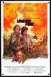 3u618 UNDER FIRE one-sheet '83 Nick Nolte, Gene Hackman, Joanna Cassidy, great Drew Struzan art!