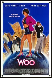 3u663 WOO DS one-sheet movie poster '98 full-length sexy Jada Pinkett Smith, Tommy Davidson!