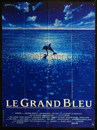 3v455 BIG BLUE French 1p '88 Luc Besson's Le Grand Bleu, cool image of boy & dolphin by Malinowski!