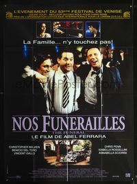 3v524 FUNERAL French one-panel poster '96 Christopher Walken, Chris Penn, directed by Abel Ferrara!