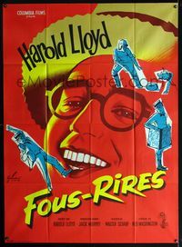3v527 FUNNY SIDE OF LIFE French one-panel '63 great artwork of wacky Harold Lloyd by Boris Grinsson!