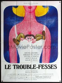 3v541 GROPER French 1panel '76 Raoul Foulon's Le trouble-fesses, wacky sexy cartoon art by Ferracci!