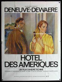 3v551 HOTEL DES AMERIQUES French 1p '81 art of Catherine Deneuve & Patrick Dewaere by Pontecorvo!