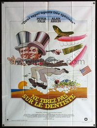 3v562 IN-LAWS French 1p '79 great completely different art of Peter Falk & Alan Arkin by Ferracci!