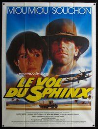 3v589 LE VOL DU SPHINX French 1panel '84 Miou-Miou, Souchon, cool Landi art, Flight of the Phoenix!