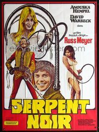 3v684 SWEET SUZY French one-panel '73 Russ Meyer, Anouska Hempel & super sexy babe with whips!