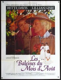 3v706 WHALES OF AUGUST French 1panel '87 c/u of elderly Bette Davis & Lillian Gish, Lindsay Anderson