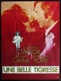 3v719 X Y & ZEE French one-panel '71 different c/u of Elizabeth Taylor & Michael Caine embracing!