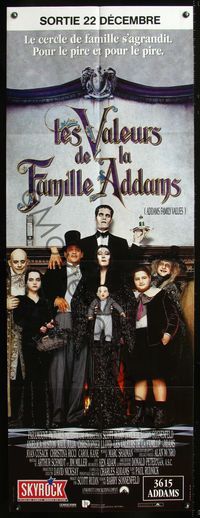 3v382 ADDAMS FAMILY VALUES French door panel movie poster '93 the family just got a little stranger!