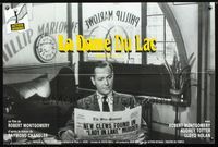 3v411 LADY IN THE LAKE French 31.5x47.25 R90s great image of Robert Montgomery reading newspaper!