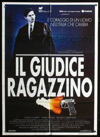 3v266 IL GIUDICE RAGAZZINO Italian 1p '94 Alessandro Di Robilant, art of judge & gun by Cecchini!
