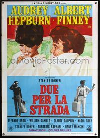3v354 TWO FOR THE ROAD Italian 1panel '67 Audrey Hepburn & Albert Finney, directed by Stanley Donen!