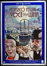 3v357 VOICE OF THE MOON Italian one-panel '90 Federico Fellini, Roberto Benigni, cool art by Manara!