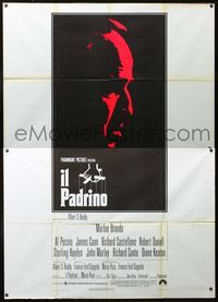 3v154 GODFATHER Italian 2p '72 cool artwork of Marlon Brando, Francis Ford Coppola crime classic!