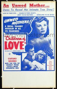 3v030 CHILDREN OF LOVE WC '53 unwed mother Etchika Choureau dares to reveal her intimate story!
