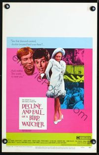 3v039 DECLINE & FALL OF A BIRD WATCHER window card poster '69 she's sexy and wants to meet you!